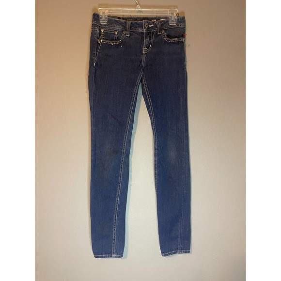 MISS ME SIGNATURE (BOOT) JEANS TAG SIZE 26 MEASURED 28X31 MM#801 - Picture 1 of 5